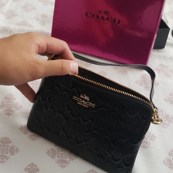 Black Coach Wristlet - Picture 2 of 5